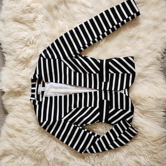 H&M black and white structured blazer size 6 - Picture 7 of 14